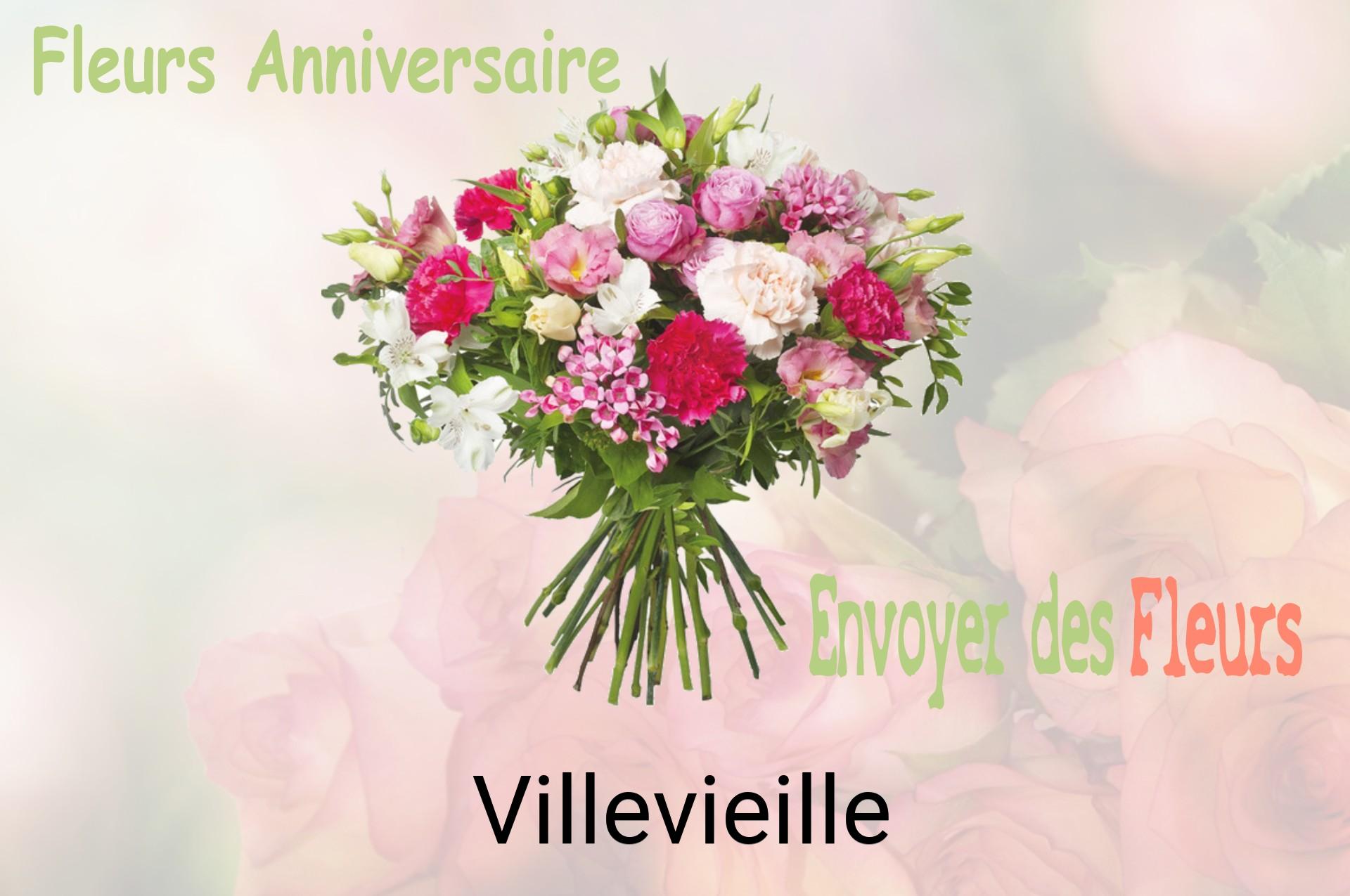 Bouquet de fleurs d’anniversaire livré à Villevieille