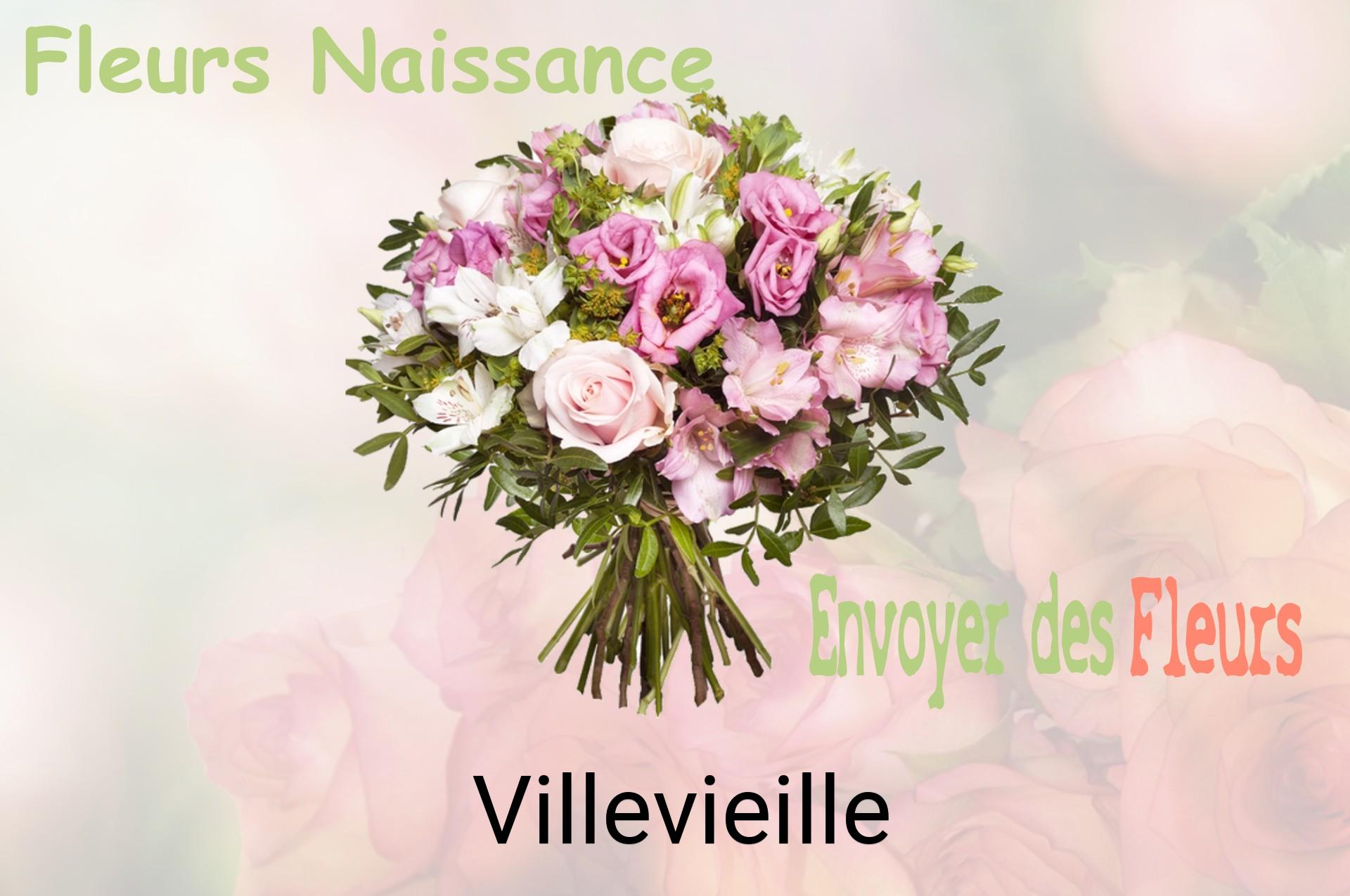 Bouquet de fleurs de naissance livré à Villevieille